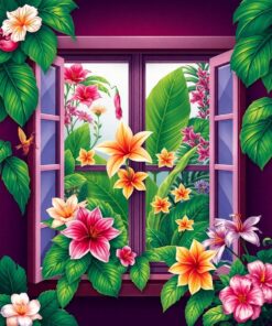 Window Botanicals Paint Numbers