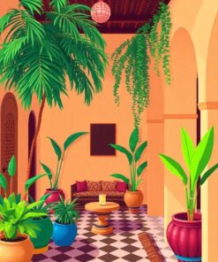 Tropical Riad Paint Numbers