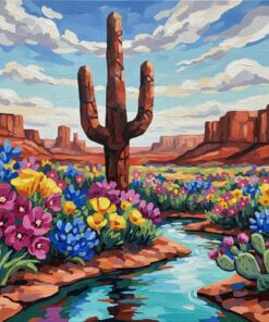 Iron Amidst Spring Blooms Paint By Numbers