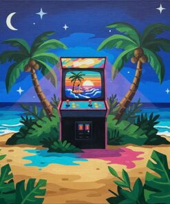 Island Arcade Screen Glow Paint By Numbers