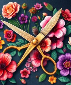 Island Botanicals Antique Scissors Paint By Numbers