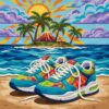 Island Bound Retro Kicks Paint By Numbers