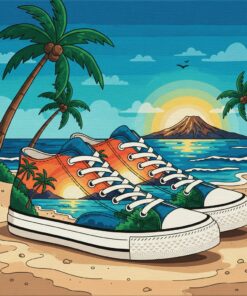 Island Bound Vintage Sneakers Paint By Numbers