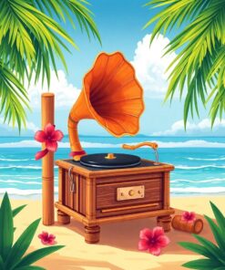 Bamboo Phonograph Paint Numbers