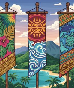 Island Breeze Heritage Banners Paint By Numbers