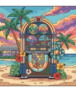 Island Diner Record Machine Paint By Numbers
