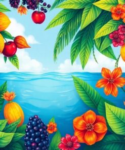 Island Fall Fruit Bounty Paint By Numbers