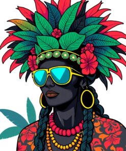 Retro Headpiece Paint Numbers