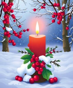 Winter Candle Paint Numbers