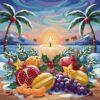 Island Fruit Winter Candle Paint By Numbers