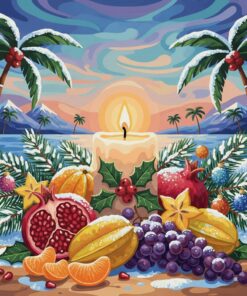 Island Fruit Winter Candle Paint By Numbers