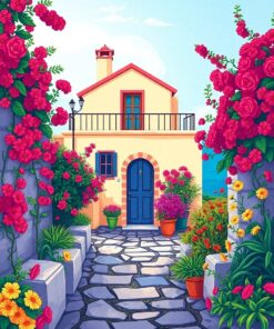 Floral Gateway Paint Numbers