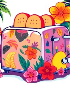 Island Jam Retro Toaster Paint By Numbers