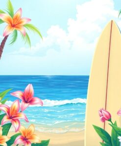 Surfboard Drape Paint Numbers