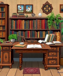 Antique Desk Paint Numbers