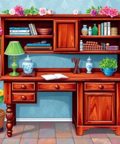 Island Memories Antique Desk Paint By Numbers