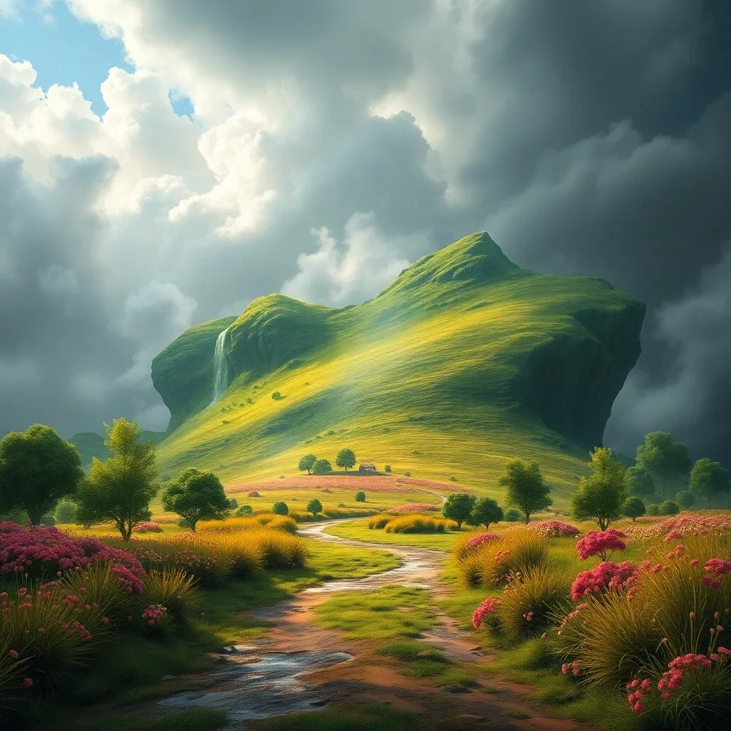 completed artwork display Island Paddock Gale Approaching Paint By Numbers