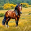 Island Pasture Horse Paint By Numbers