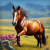 Island Pasture Horse Paint By Numbers