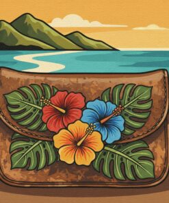 Island Petals Worn Leather Paint By Numbers