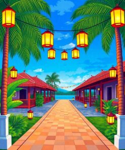 Lantern Walk Paint Numbers