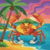 Island Retro Kicks Crab Paint By Numbers