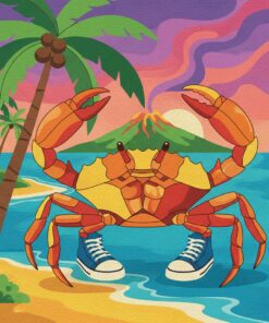 Island Retro Kicks Crab Paint By Numbers