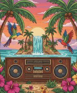 Island Rhythm Stereo Setup Paint By Numbers