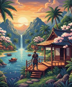 Island Samurai Vintage Retreat Paint By Numbers