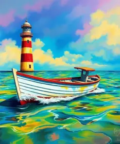 Island Skiff Tropical Waters Paint By Numbers