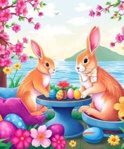 Island Spring Bunny Lounge Paint By Numbers