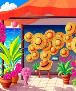 Island Sunhat Boutique Display Paint By Numbers