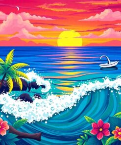 Island Surf Magnetic Tape Paint By Numbers