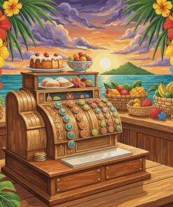 Island Sweets Vintage Register Paint By Numbers