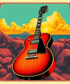 Island Tour VIP Guitar Paint By Numbers