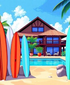 Tropical Surfboards Paint Numbers