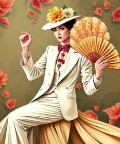 Ivory Suit Spinning Fan Paint By Numbers