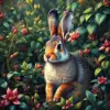 Jackrabbit Amidst Realistic Foliage Paint By Numbers