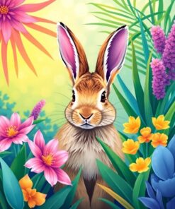 Tropical Pampas Paint Numbers