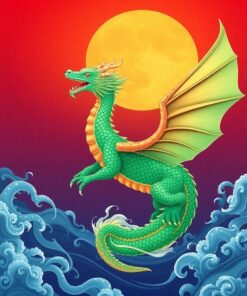 Dragon Gliding Paint Numbers