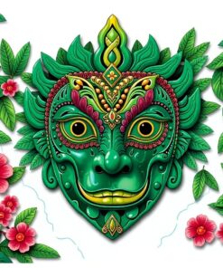 Jadeite Mask Jungle Map Paint By Numbers
