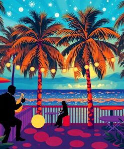 Tropical Palms Paint Numbers