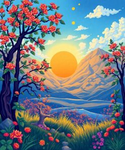 Tropical Lotuses Paint Numbers