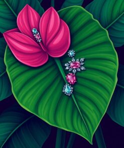 Monstera Leaf Paint Numbers