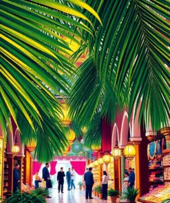 Palm Fronds Paint Numbers