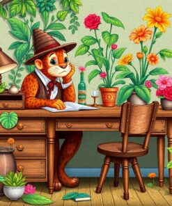 Vintage Desk Paint Numbers