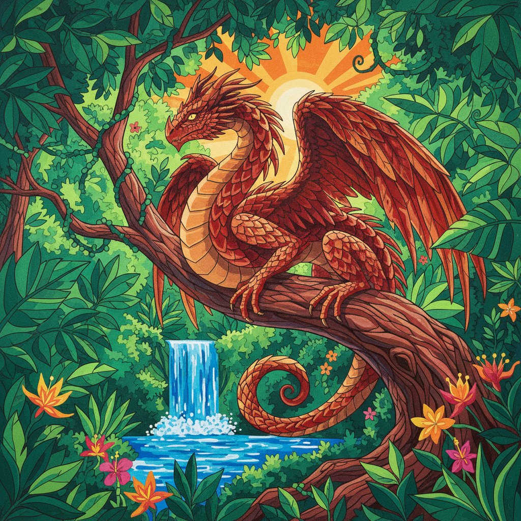 Jungle Drake Mahogany Roost Paint By Numbers Kit completed