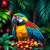 Jungle Macaw Nut Harvest paint by numbers