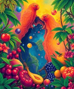 Fruit Gathering Paint Numbers