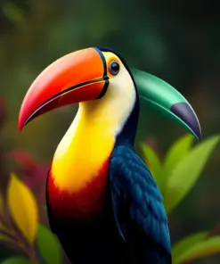 Keel Billed Toucan Portrait paint by numbers